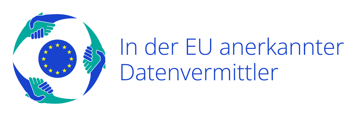 Logo: In der Union anerkannter Anbieter von Datenvermittlungsdiensten