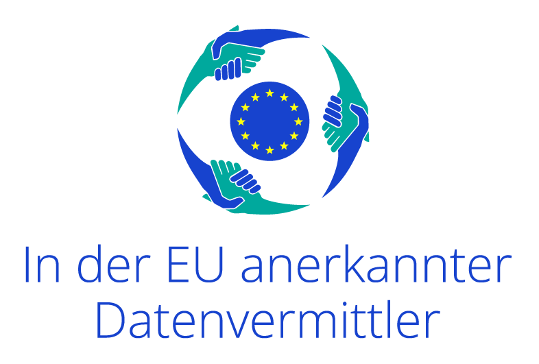 Logo: In der Union anerkannter Anbieter von Datenvermittlungsdiensten
